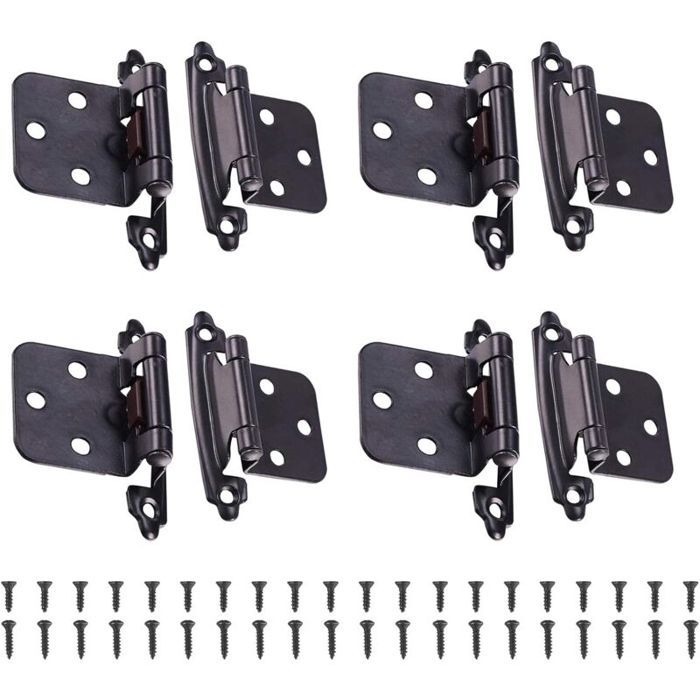 8 Pièces Charnière Inox Charniere Porte Placard avec vis Charnière Meuble Acier Inoxydable pour Les Charnières de Porte les