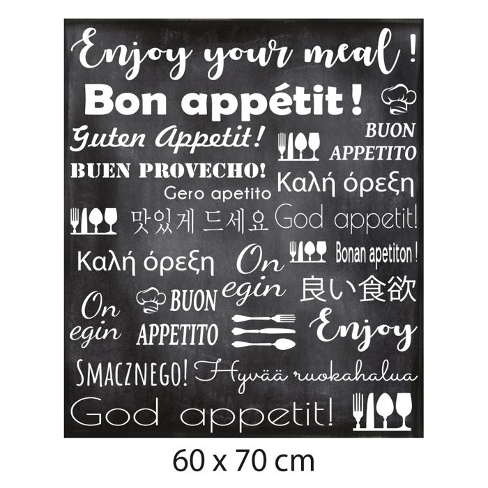 Crédence ENJOY adhésive autocollant sticker - Fond de hotte - 60 X 70 cm