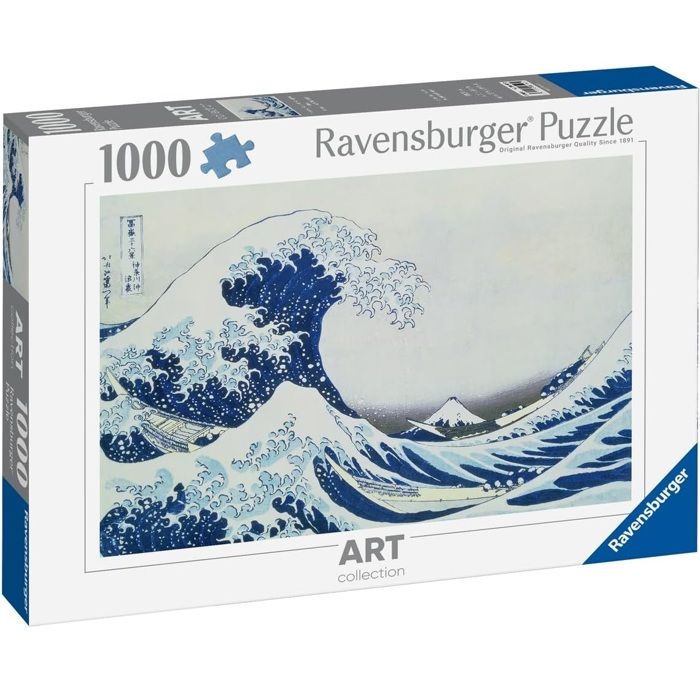 Puzzle - RAVENSBURGER - Grande vague de Kanagawa - 1000 pièces - Carton - Pour adultes
