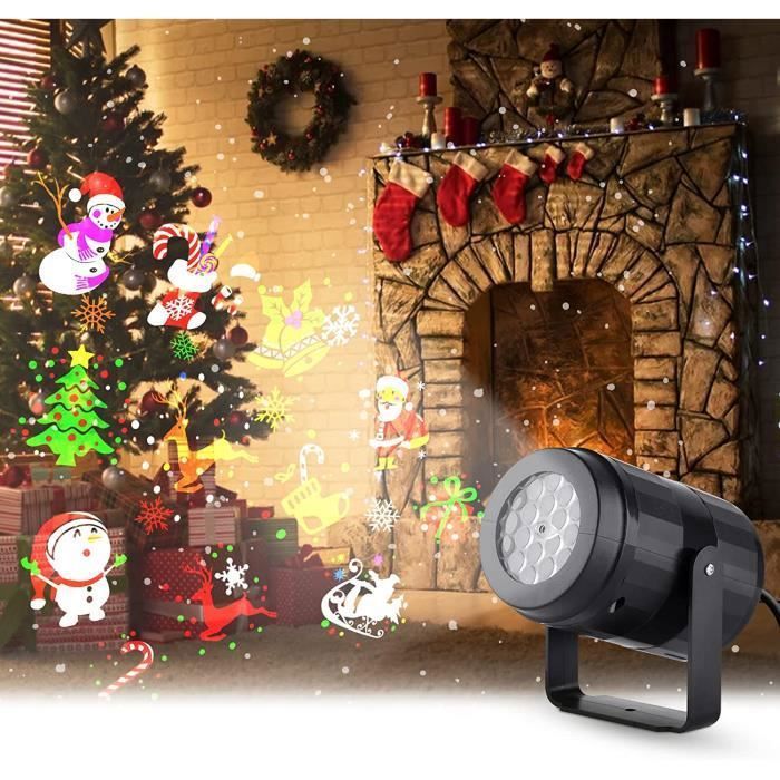 projecteur noel exterieur led lampe projecteur avec 16 dynamique motifs eclairage de noël pour interieu lumière decoration noel