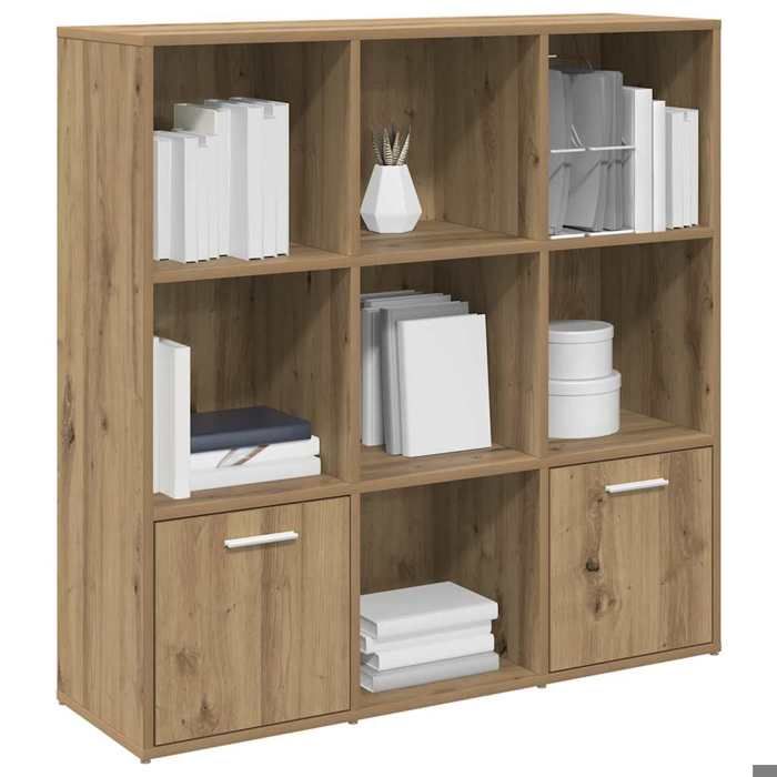 SALE dhiver Bibliothèque Multi-Rangement - JILLS - armoire à livres - chêne artisanal 98x29x97 5 cm bois dingénierie BB2368