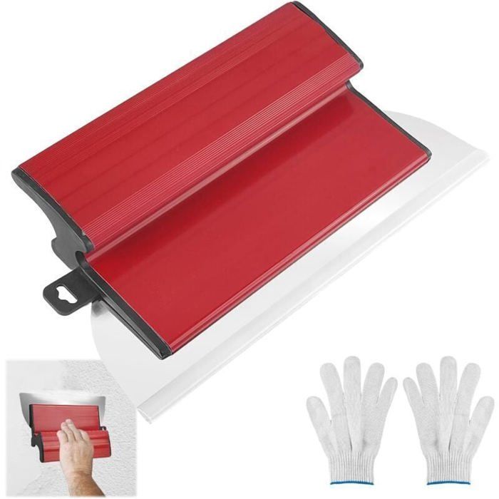 Spatule à enduire - OKZ - 25 cm - Double face - Acier inoxydable - Poignée ergonomique - Antidérapante - Flexible