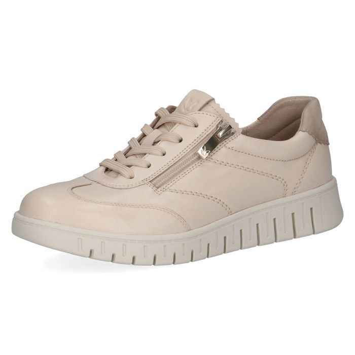 Caprice Basket Femme - Sneakers - CAPRICE - Cuir souple - Beige - Lacets et Zip