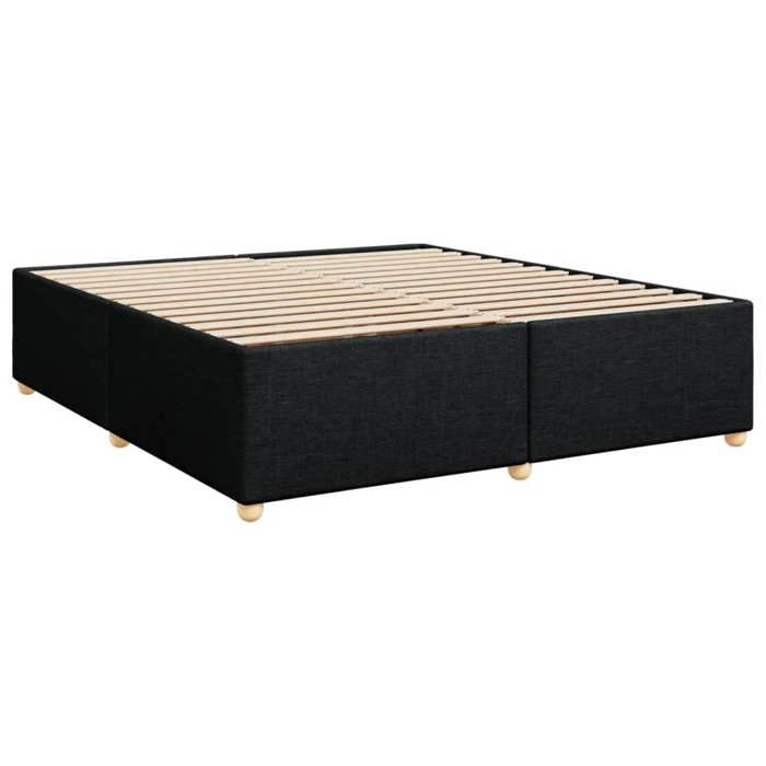 Noir 200 x 200 cm - Lit Bois - Charge maximale 150 kg - Structure de lit - matelas non inclus - noir 200x200 cm tissu 005_483582