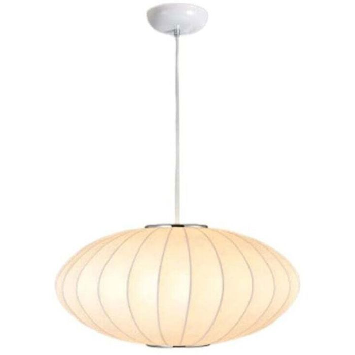 Lustre lanterne ronde - PZCC - Style japonais - Soucoupe à bulles - 30 cm - Tissu moderne - E26/E27 - 60 W