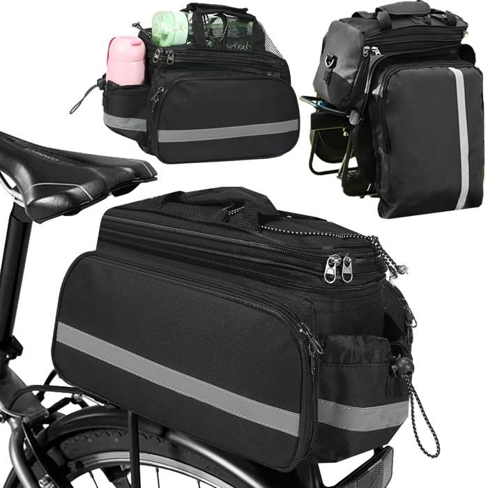 Sacoche pour Porte-Bagages de vélo 10-20 l - Multifonction - Étanche - avec Protection Contre la Pluie - Réfléchissant
