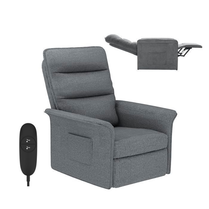 FlexiSpot Fauteuil Relax Électrique Fauteuil Inclinable avec Dossier Réglable 105°-155° Fauteuil TV de relaxion Gris