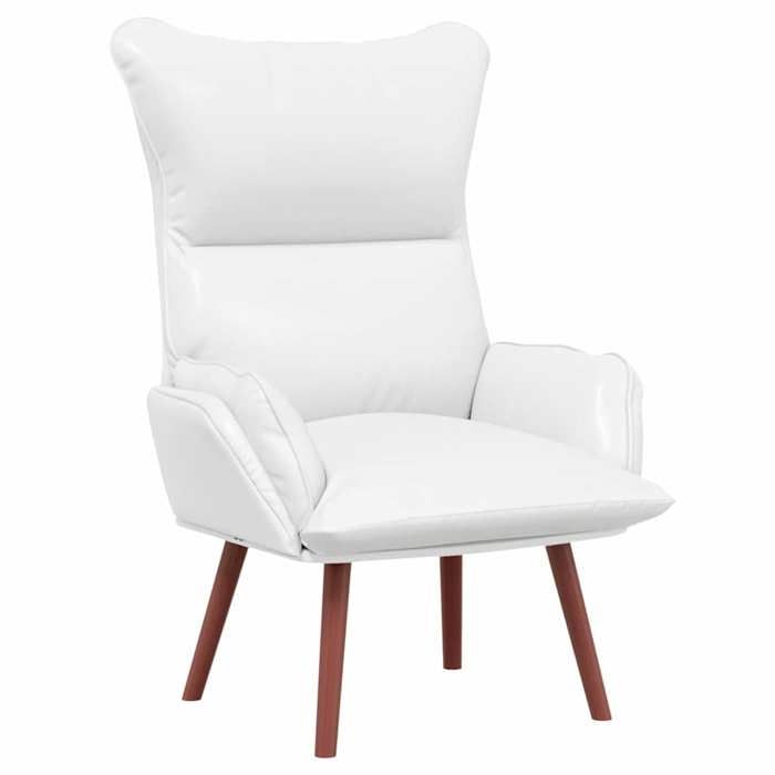 Mode Chaise de salon 1 PLACE - PARAJIE - max charge 110kg - fauteuil adulte - Blanc 69 x 74 x 93cm Simili cuir @8204891326