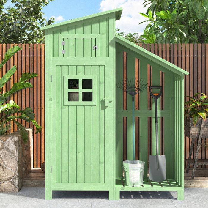 Maisonnette de jeu pour enfants Kuoldsvin bois de pin 44 x 107 x 90 cm vert blanc [en.casa] | Leroy Merlin