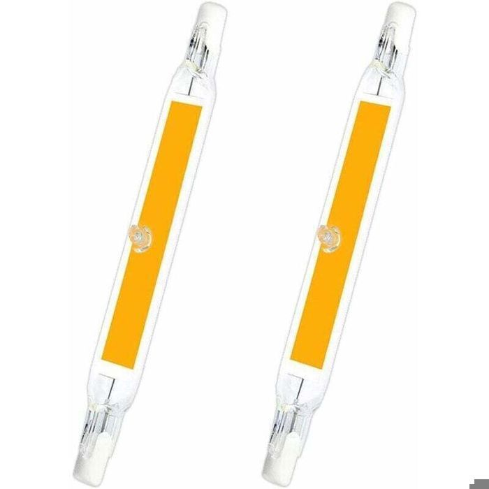 Ampoule LED R7S 78mm - Lot de 2 - 5W - Blanc chaud 3000K - 500LM - Angle de lumière 360° - Économie dénergie 85%