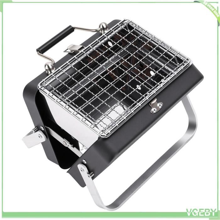 Barbecue pliant - FAFEICY - Modèle compact - Inox - Portable - Charbon