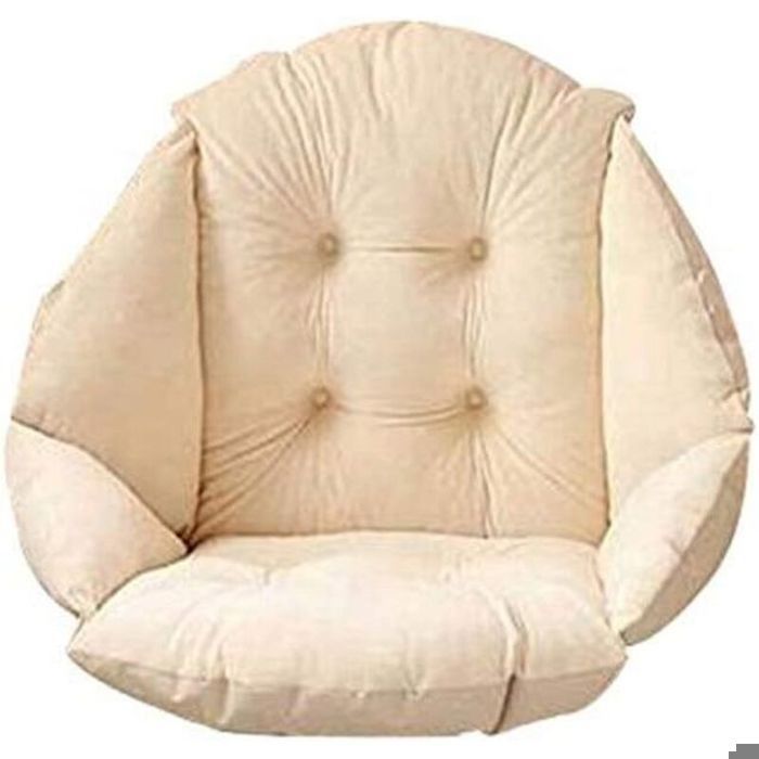 Coussin de Chaise avec Dossier siège Coquille Fauteuil Velours Douillet Elastique Impermeable pour Chaise en Rotin Paille Jardin