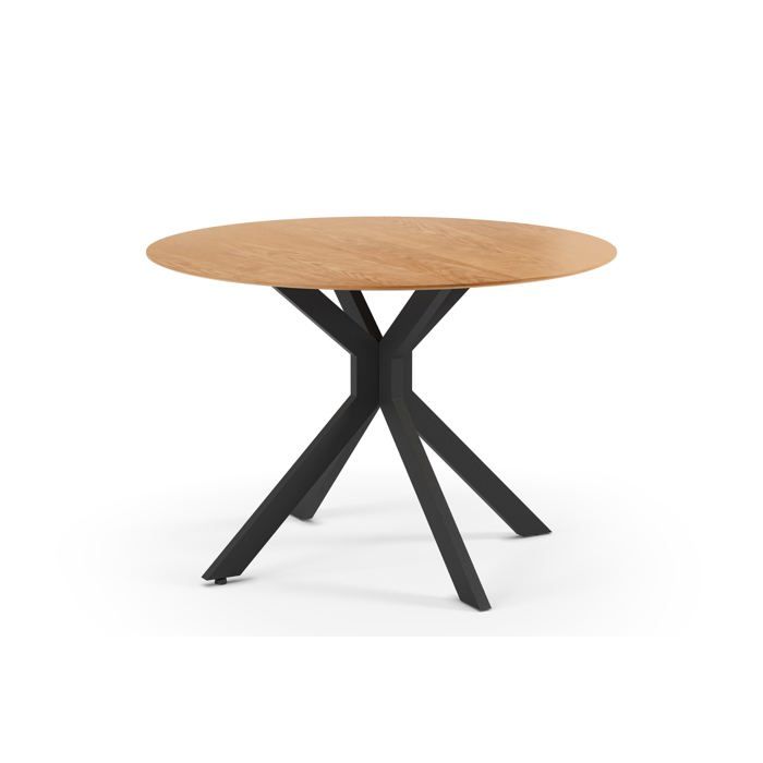 RIVA - Table à manger pliante ronde 110cmpieds en métal RIVA - Table à manger pliante ronde 110cmpieds en métal
