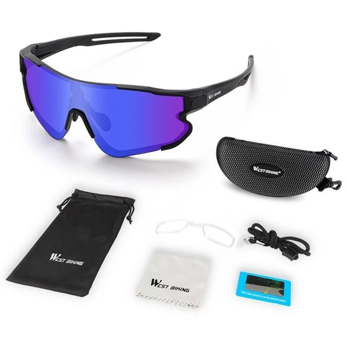 WEST BIKING Lunettes de soleil de sport polarisées