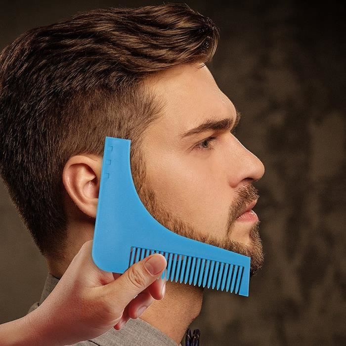 Peigne à Barbe Bleu - Pour Rasage Et Contour Moustache/barbe - Plastique - Marque MJ
