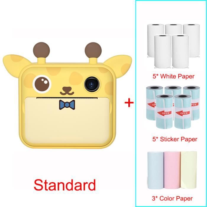 Appareil Photo Instantané Enfants, 1080P HD 48MP Appareil Photo Enfants avec 32GB Carte, 3 Rouleaux de Papier d'impression & Étui Protection en Silicone Unicorn, Cadeaux de Noël pour Garçon 3-12 Ans