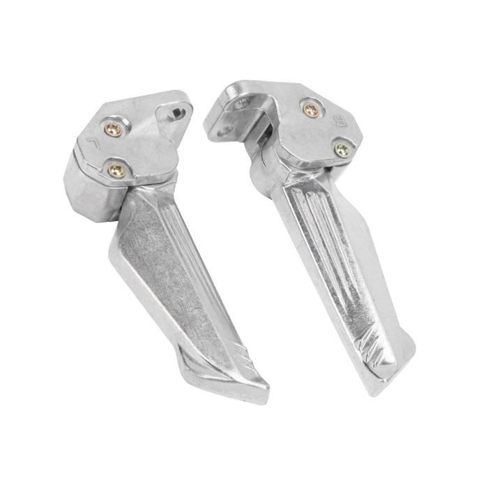 Repose-pieds Télescopiques Moto En Aluminium - Pédale Universelle Automatique - Pour Passager Confort Et Gain De Place - 3
