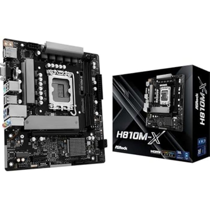 Carte mère - ASRock - H810M-X - LGA1851 - Micro ATX - 6+1 phases dalimentation