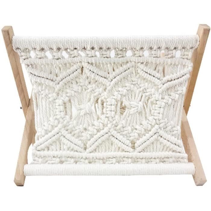 Porte-Revue Tissé Main Panier Rangement Livres - Style Bohème Pour Salon Et Bureau