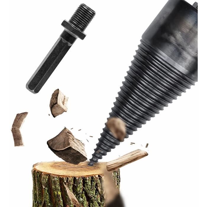 Fendeuse De Bûches 45mm,Fendeuse De Bûches, Fendeuse à Bois Perceuse Sure Fendeur De Buche Pour Fendre Du Bois Foret A Bois Pour Machine A Bois De Chauffage Hexsquareround 87701009