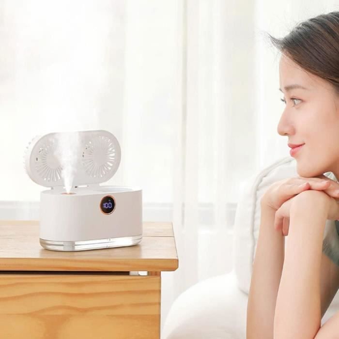 Climatiseur Portable USB Avec Ventilateur, Réservoir D'eau De 500 Ml, 7