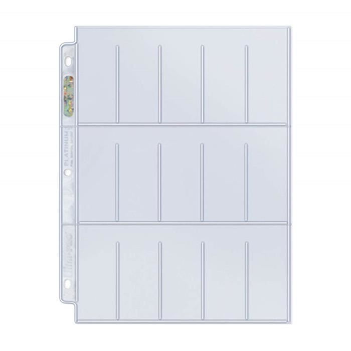 Pages À Pochettes Pour Cartes Collectionner - Pro 15-pocket Page 100 Ct