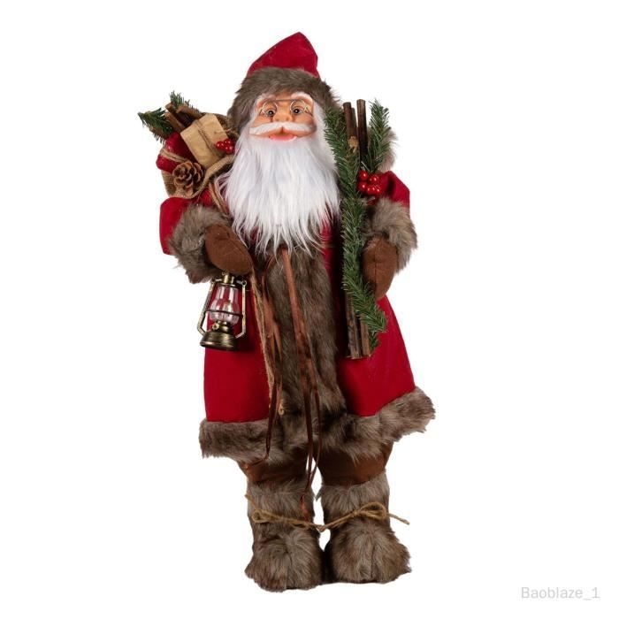 Figurine De Noël - Père Noël - 45 Cm - Tissu De Haute Qualité - Décoration De Table - Mixte