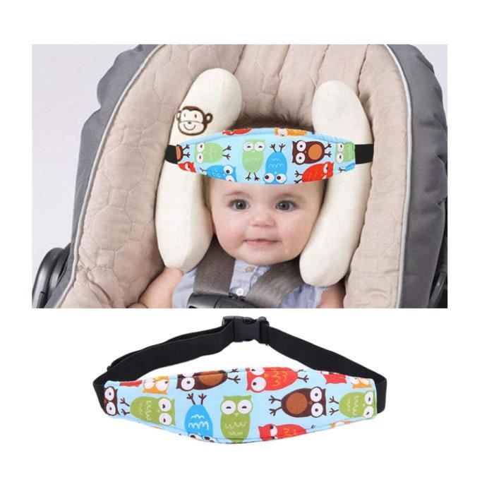Support Tete Enfant Voiture Cale Tête Siège Voiture Cale-tête Enfant Voiture - 2 Sangles Coton Pour Siège Auto/poussette Cale Bebe Cale Tete Bebe Siege Auto