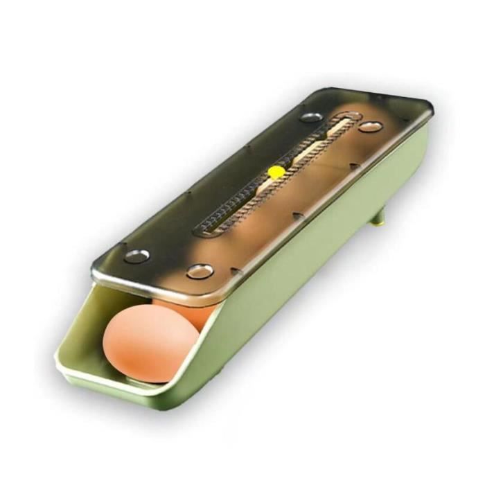 Boîte à œuf - Rangement roulant automatique - 33 x 9 2 x 7 5 cm - Vert - PP