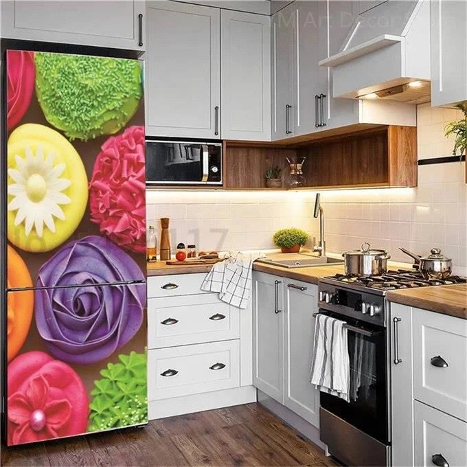Papier Peint 3D Autocollant – Fleurs Et Fruits Rouges – Modèle 475NAN (Uta Naumann Fay)