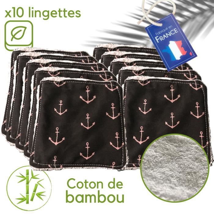 X10 Lingette Coton de bambou Ultra Doux écologique Lavable sain