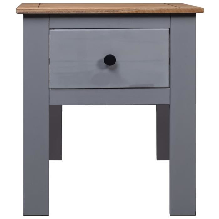 kai table de chevet gris 46x40x57 cm pin assortiment panama