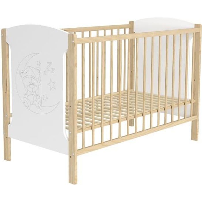 Lit Bebe Tola 02 60x1 Couleur Pin Livre Avec Le Sommier Cdiscount Pret A Porter Lit Bebe Tola 02 60x1 Couleur Pin Livre Avec Le Sommier Cdiscount Pret A Porter