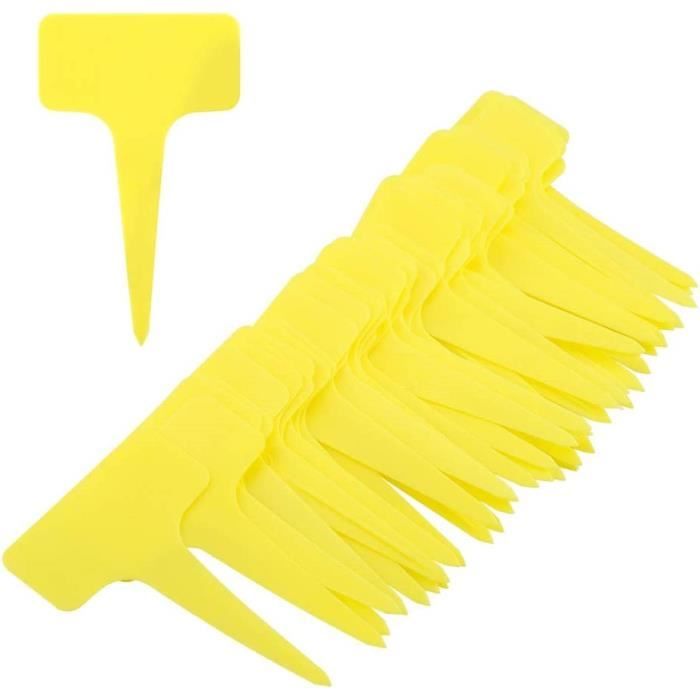 20 étiquettes De Jardin Type T En Plastique PP - 17.7x6.5 Cm - Fente Pour Carte - Imperméables - Pour Plantes, Arbres, Fleurs