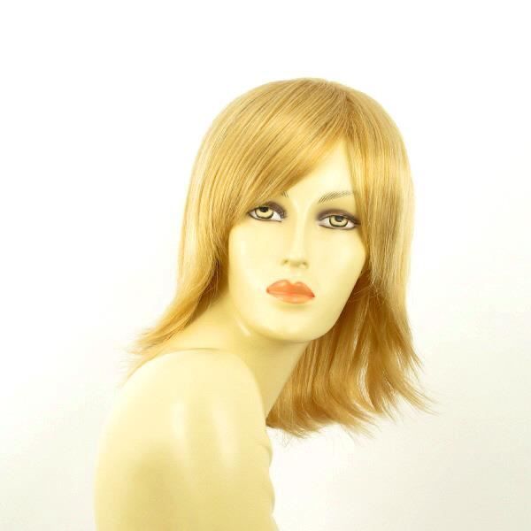 Perruque Femme Mi-longue Blond Doré Clair - Synthétique, Bouclée - Taille Moyenne - Neuf Avec étiquettes