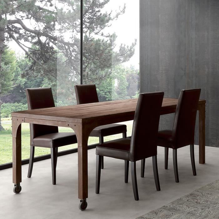 Table A Manger Industrielle En Bois Et Metal Ruben Option 3