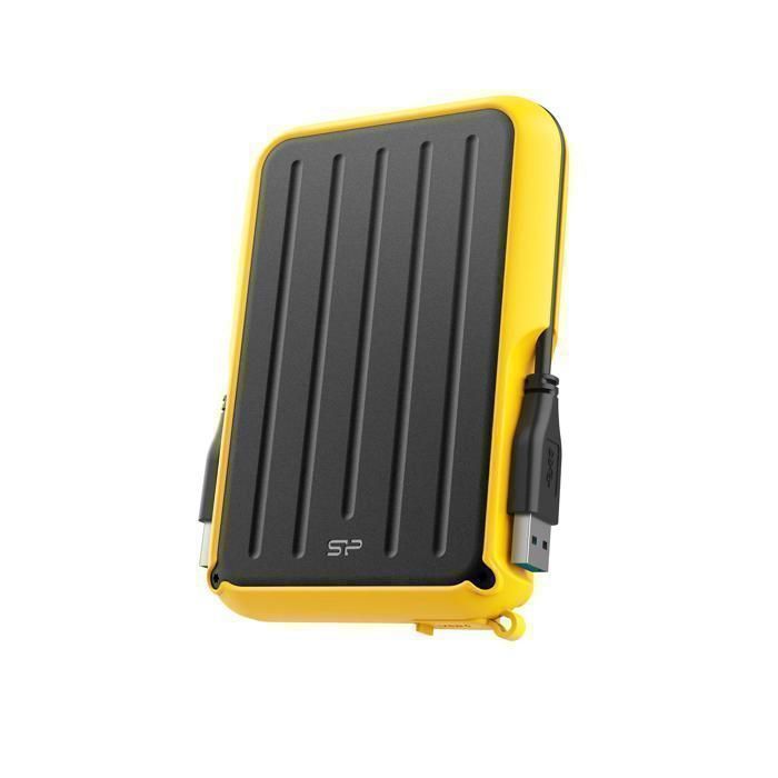 Disque dur Externe – Silicon Power – Armor A66 – 2To – Jaune – Résistant aux chocs et à leau