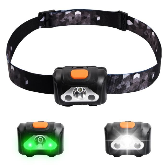 Lampe Frontale Rechargeable USB-C Ultra Puissante - 10 Modes, Double LED, Portée 100-200 M, Pour Camping, Course, Travail