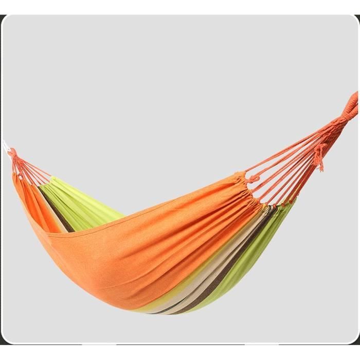 ENO DoubleNest Hamac léger portable 1 à 2 personnes pour le camping, la randonnée, les voyages, les festivals, la plage - Olive/orange