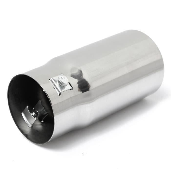 Embout De Pot D'échappement Universel Chromé - Acier Inoxydable, Adaptable Tuyaux 37-50 Mm, Pour Voitures