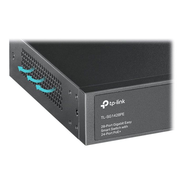 TPLINK 28-Port Gigabit Easy SmartSwitch 28-Port Gigabit Easy Smart Switch with 24-Port PoE+