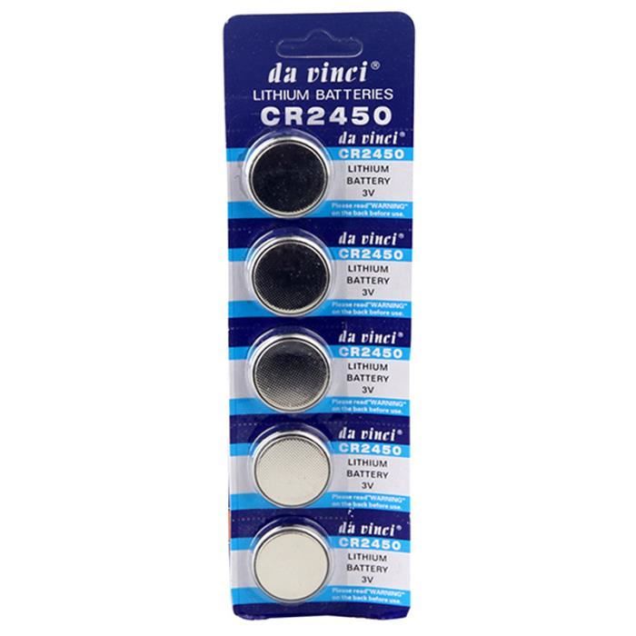 5x Piles Bouton CR2450 DL2450 CR2450N ECR2450 BR2450 BR2450-1W KCR2450 ...