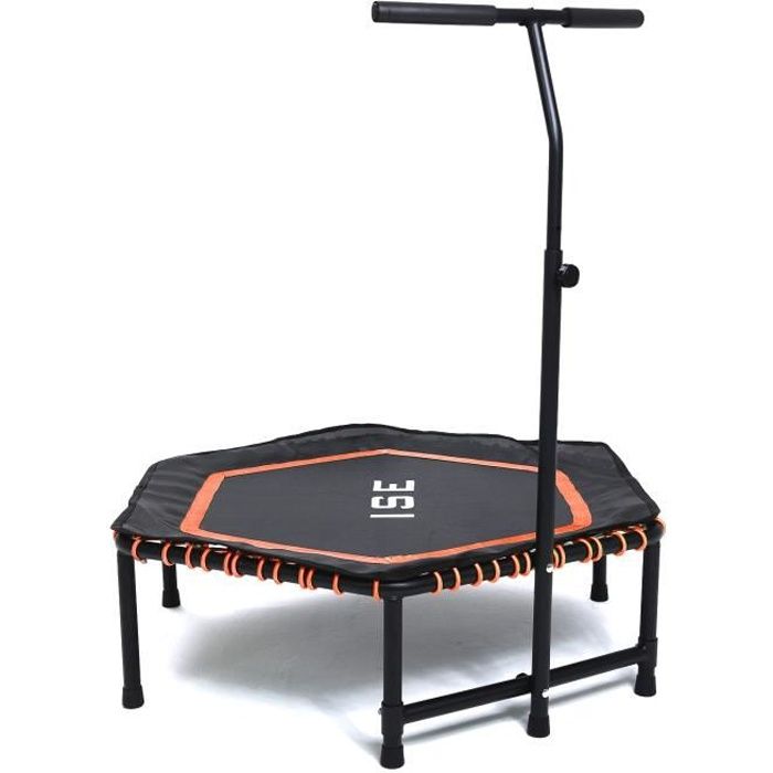 Charge maximale : 60 kg Diamètre : 96 cm Mini trampoline avec main courante réglable Pour garçons et filles à partir de 2 à 3 4 ans Trampoline de fitness pliable pour enfants