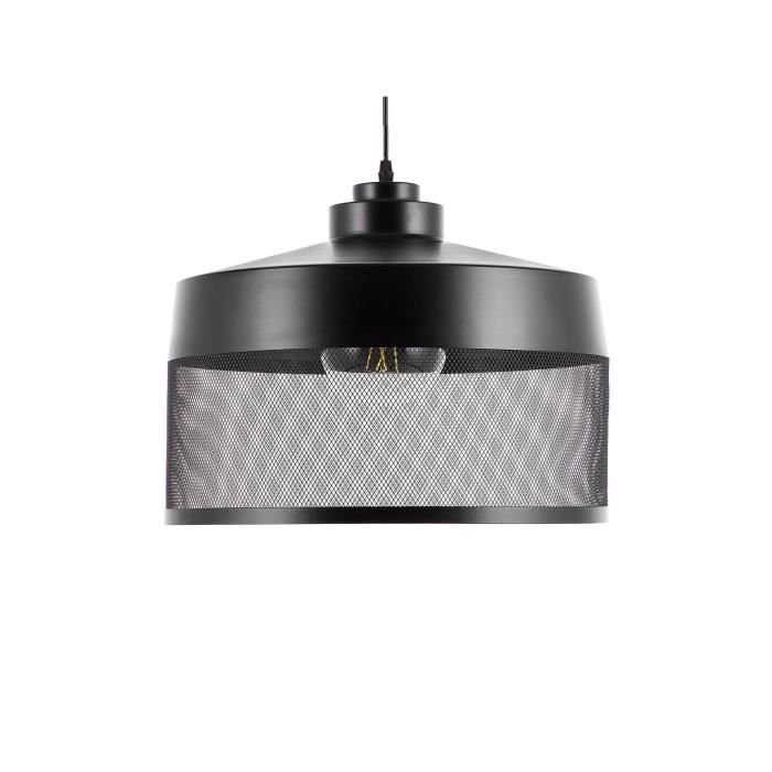 Beliani - Lampe suspension en métal noir CARDENER Beliani - Lampe suspension en métal noir CARDENER