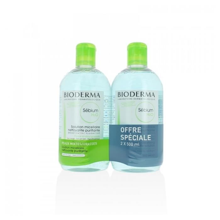 Bioderma Sébium H2o Solution Micellaire Lot 2x500ml