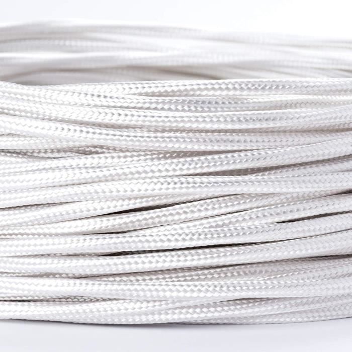 Câble Textile Pour Lampe 3 Fils 1.5mm² Jute 10m - Fabriqué En Italie