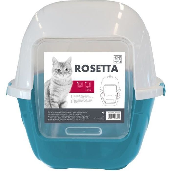 Mpets Maison De Toilette Rosetta 62x53x56 Cm Bleu Pour Chat Cdiscount Animalerie