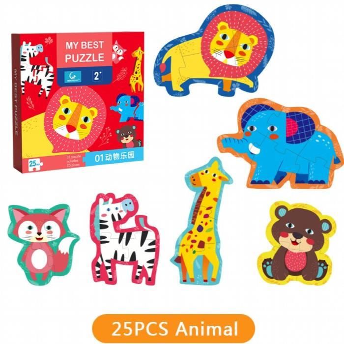 THOTCOC jeu de plateau animaux - Jouets éducatifs en bois pour enfants