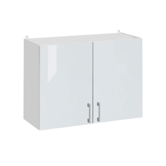Meuble haut de cuisine Eco Blanc Brillant 2 portes L 80 cm - Cuisineandcie Meuble haut de cuisine Eco Blanc Brillant 2 portes L 80 cm - Cuisineandcie