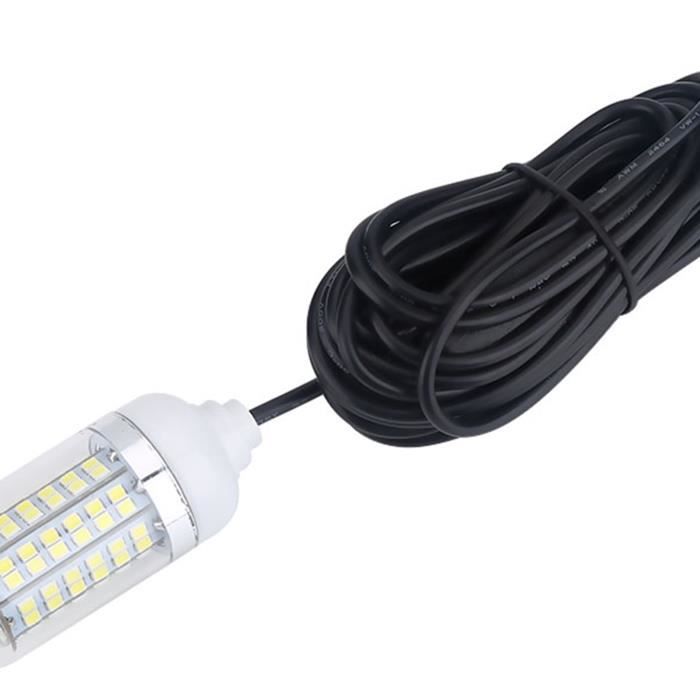 Lampe De Pêche Sous-Marine LED COB 20W 12V-24V Vert/Blanc - Pour Attirer Les Poissons La Nuit